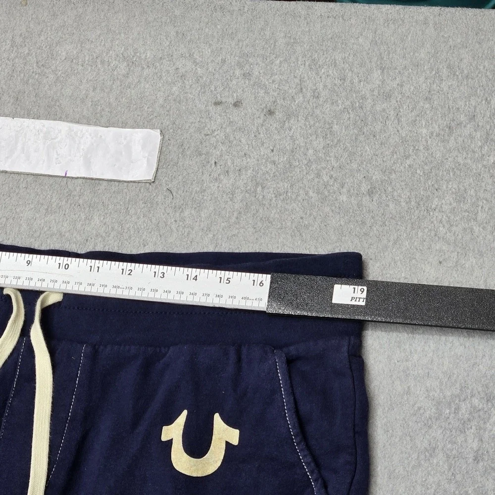 True Religion Men Pants L/G Blue Sweatpants Jogger Logo Sweatpant 28
